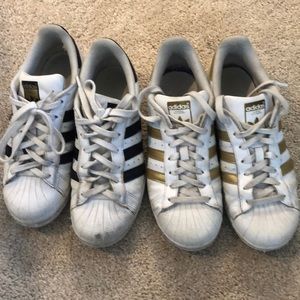 Adidas Superstars (black and gold)